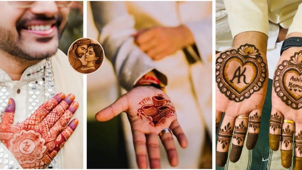 Groom Mehndi Design Front Hand