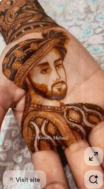 Groom mehndi design back hand arabic
