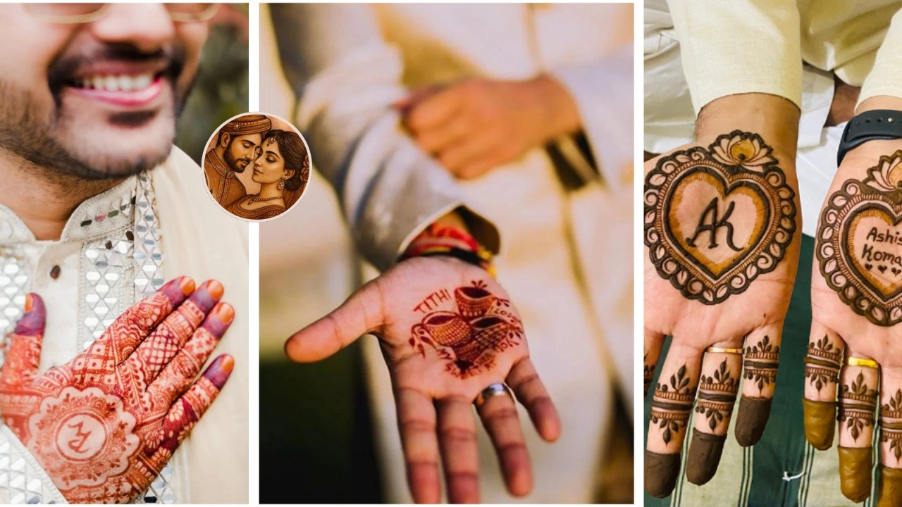 Groom Mehndi Design Back Hand​