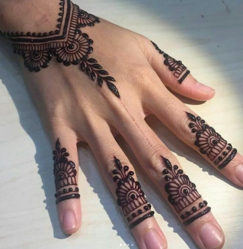 Mehndi Design With Bride And Groom Name